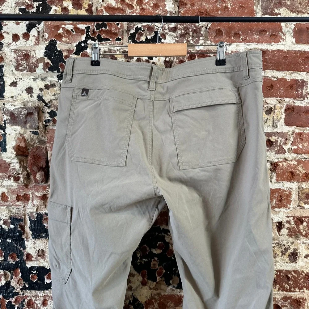 Prana Pants Men 38x29 tan Nylon Stretch Hike Camp Fish Gorpcore